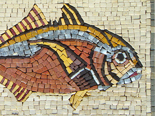 Handmade Fish Mosaic Tile Art: Stone & Marble Backsplash