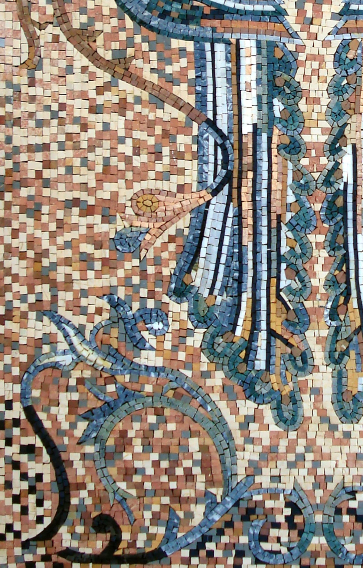 Handmade Peacock Mosaic Backsplash: Marble Tile Wall Art (52” x 34")