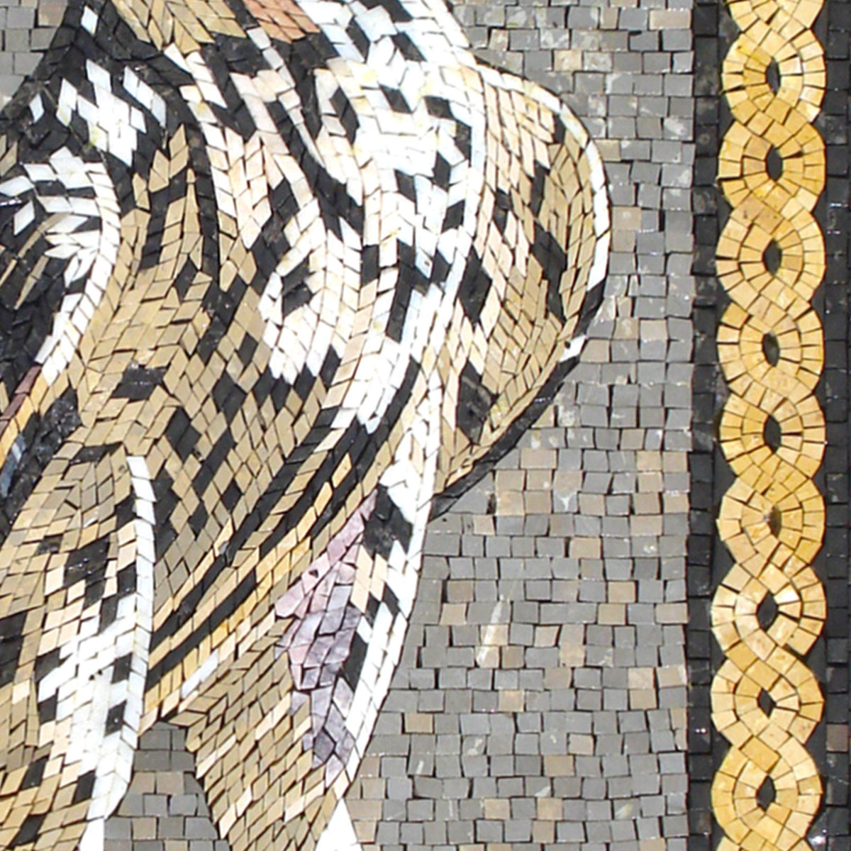 Handmade Falcon Mosaic Art: Marble Wall Decor (36" x 22")