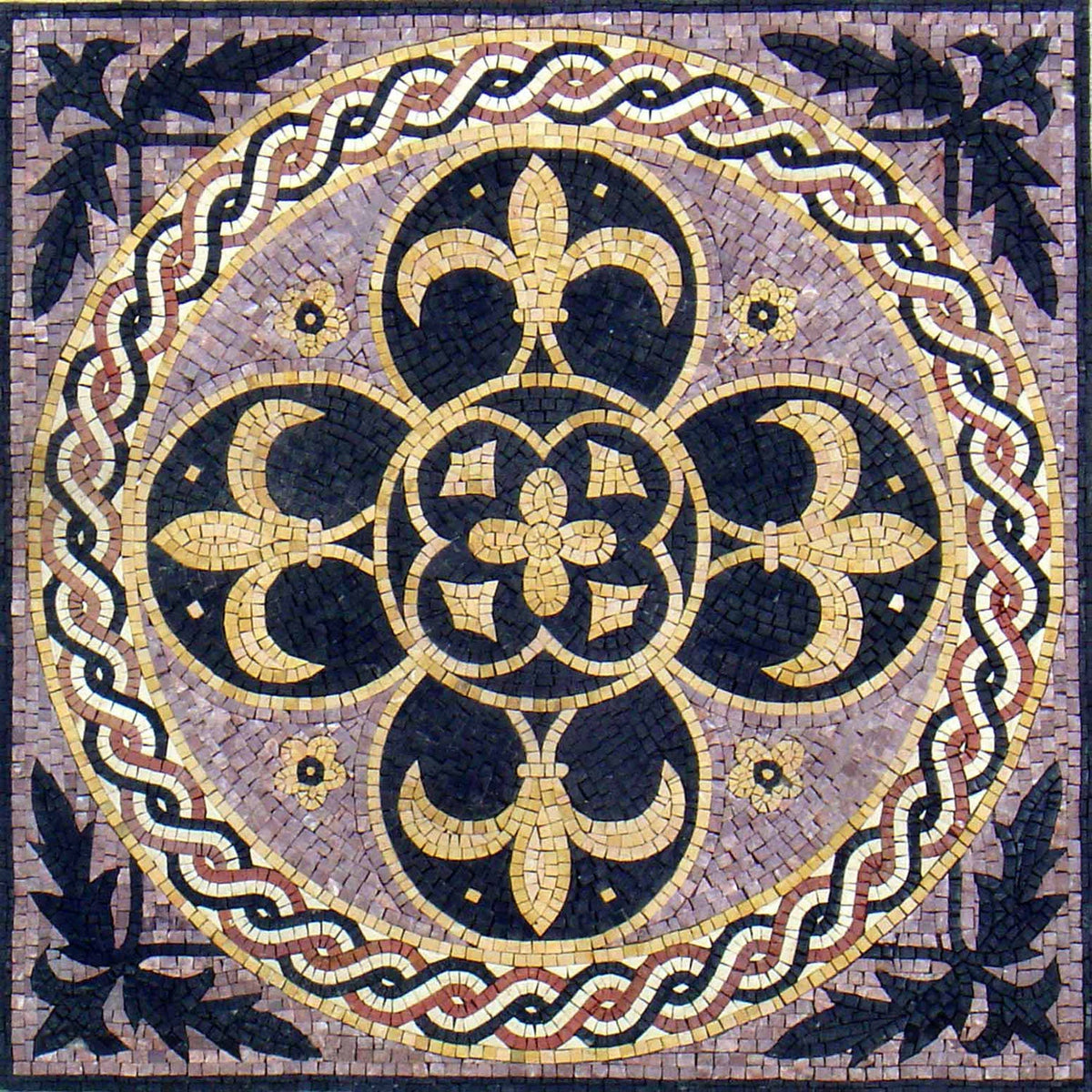 32" Geometric Marble Mosaic Tile: Indoor/Outdoor Backsplash