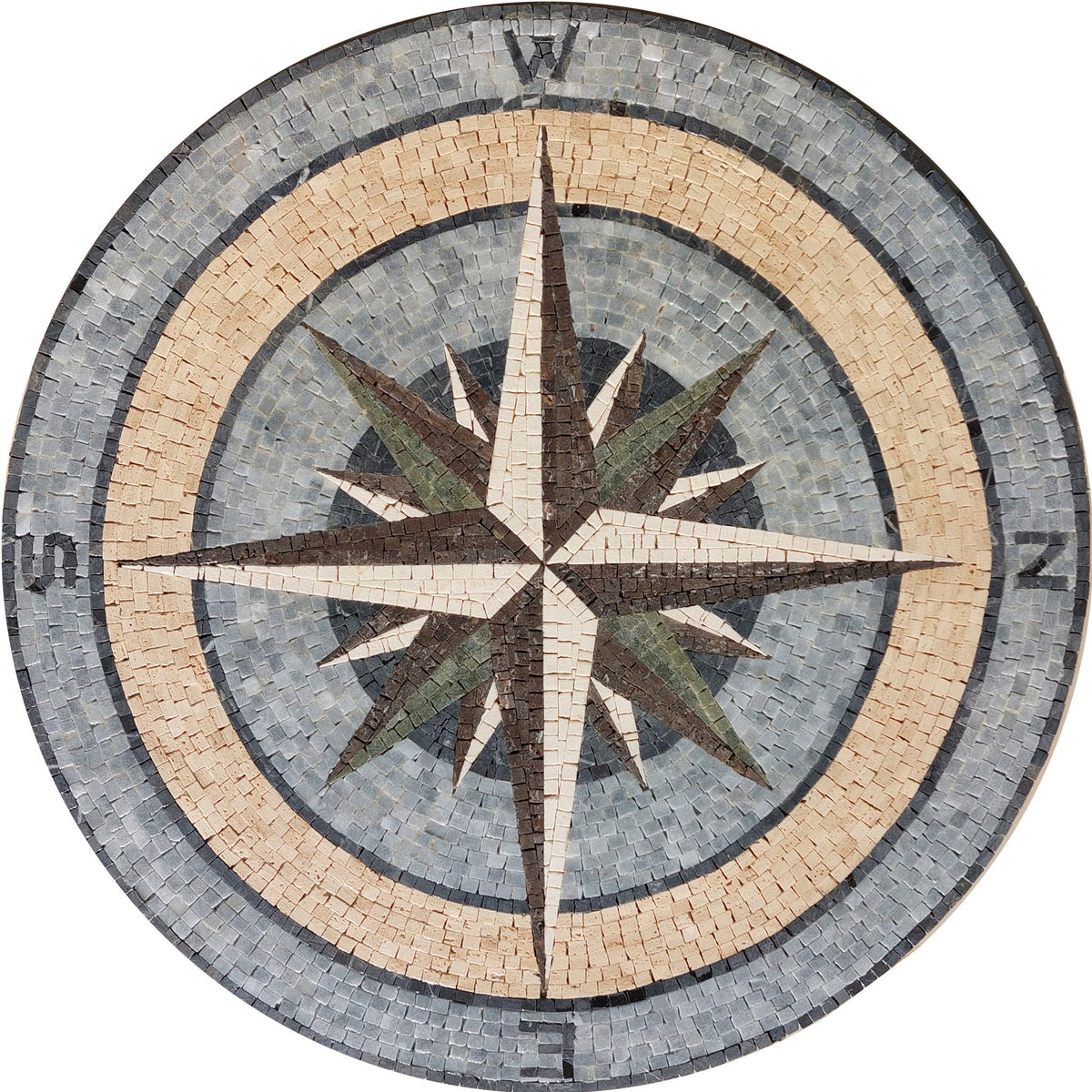 Coastal Elegance - Handcrafted Nautical Marble Mosaic Medallion - Customizable for Flooring or Backsplash - Customization available