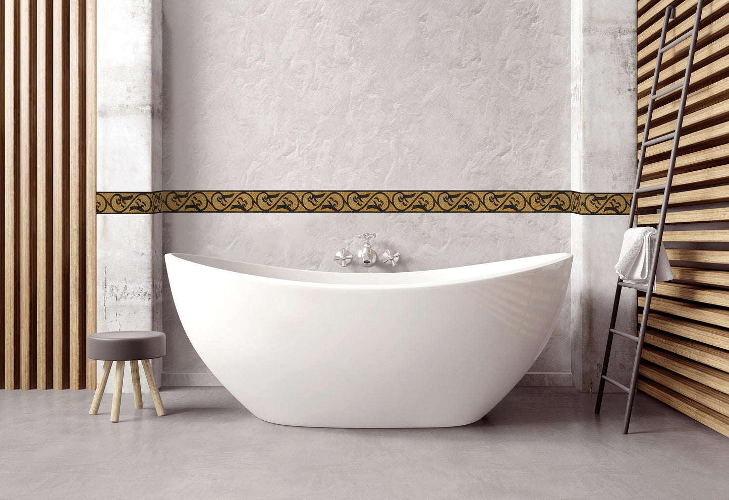 Botanical Mosaic Border: 6" Floral Wall Tile