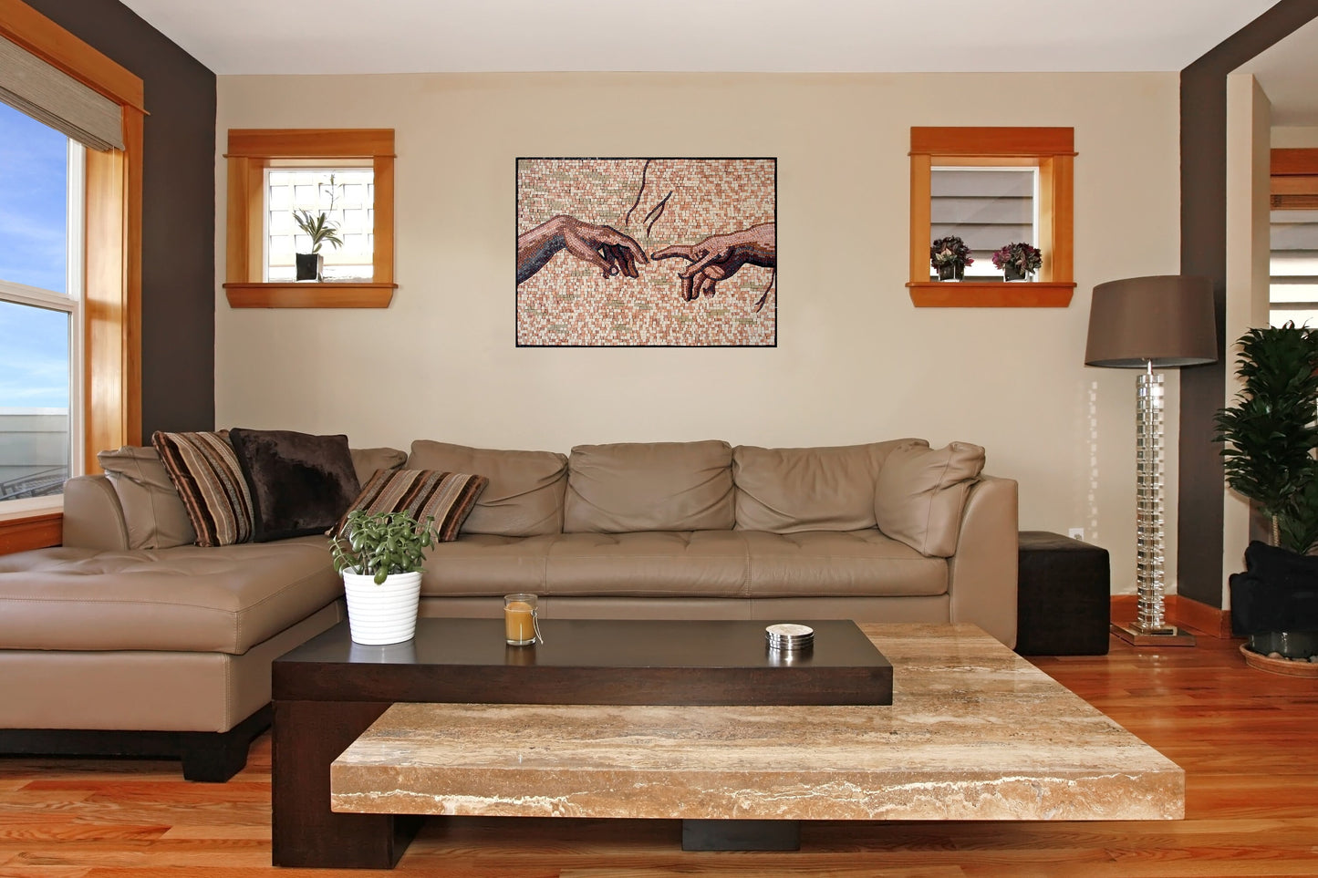 Creation of Adam Mosaic Mural: Handmade Italian Art Tiles