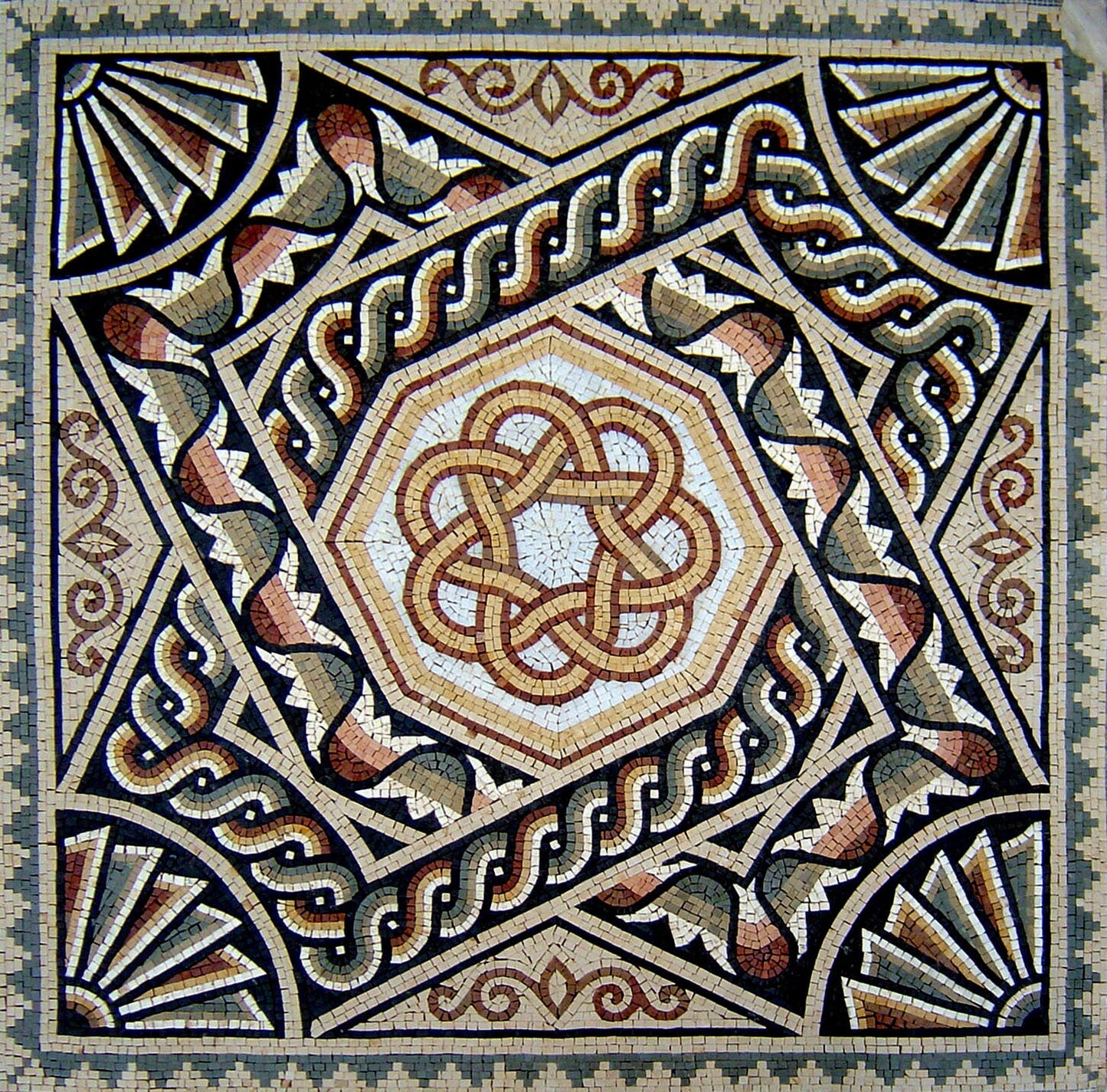 40" Handmade Marble Mosaic Square Floor Interior Home Décor Art Tile Stone.