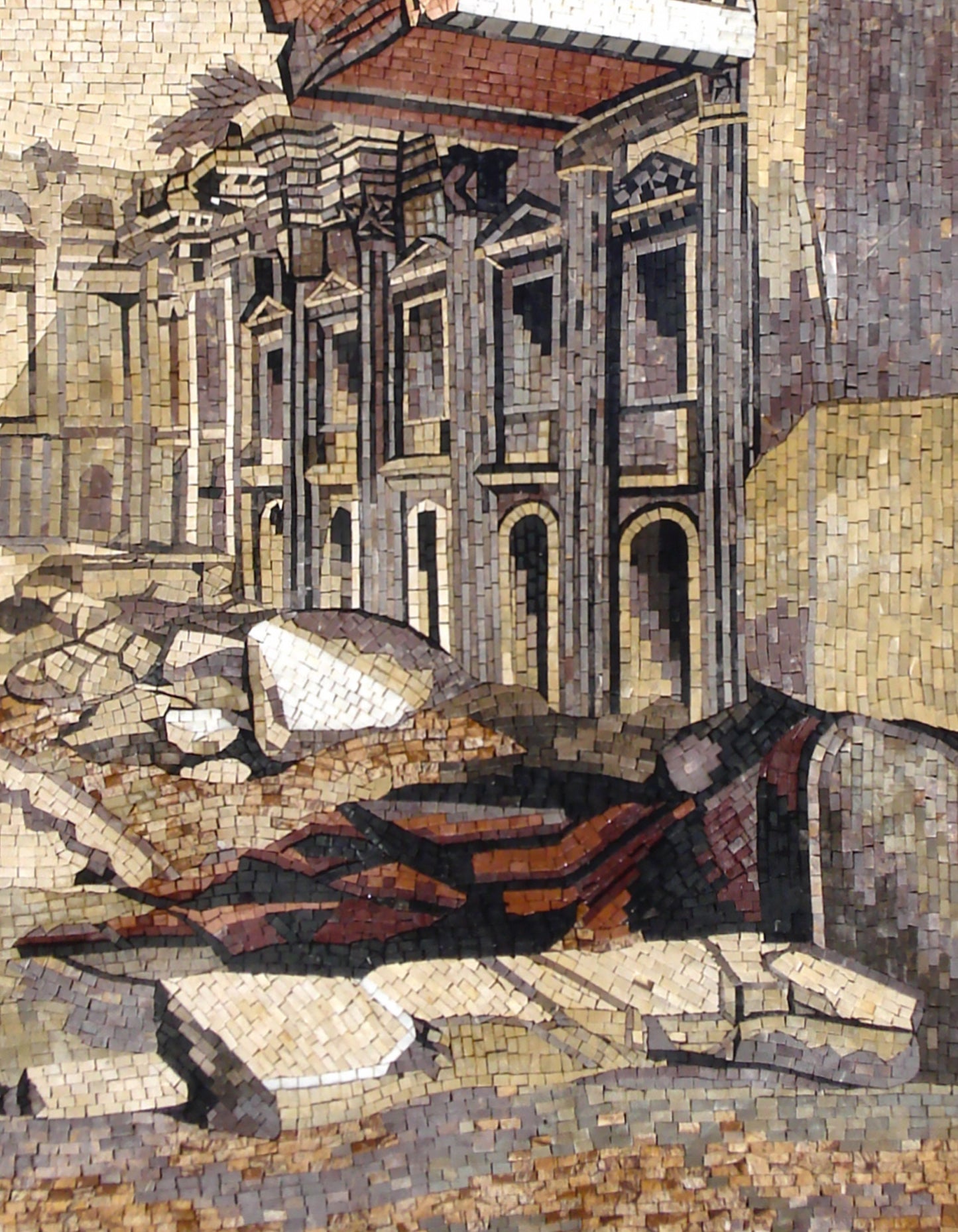 LS009 Dead Cities Ruins Marble Mosaic Art