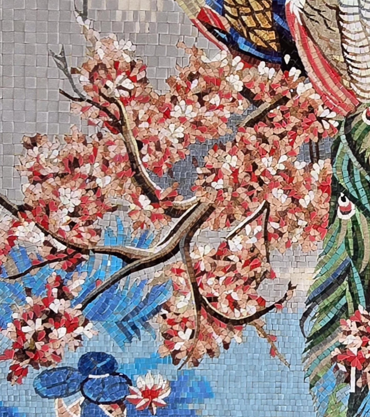 Custom Handmade Peacock Mosaic – Mosaic Glass Wall Art, Luxury Decorative Tile, Personalized Mosaic Art
