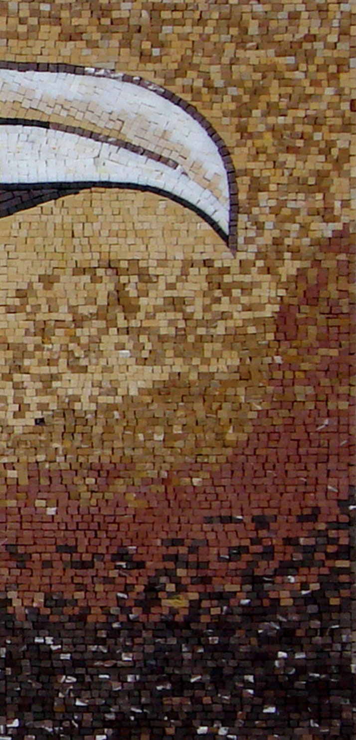 Handmade Calla Lily Marble Mosaic: Wall Art Tile (100"x40")