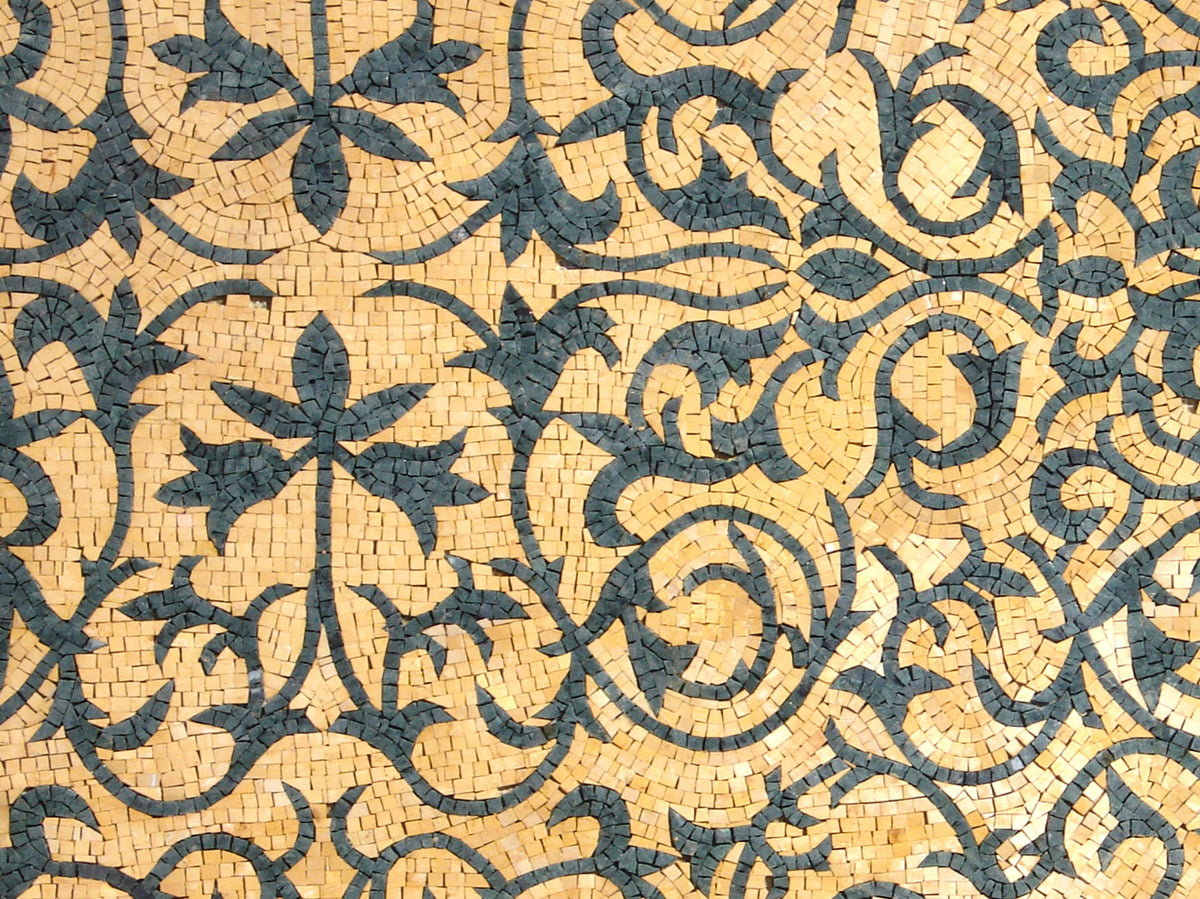 Marble Stone Rug: Handmade Natural Stone Mosaic Carpet