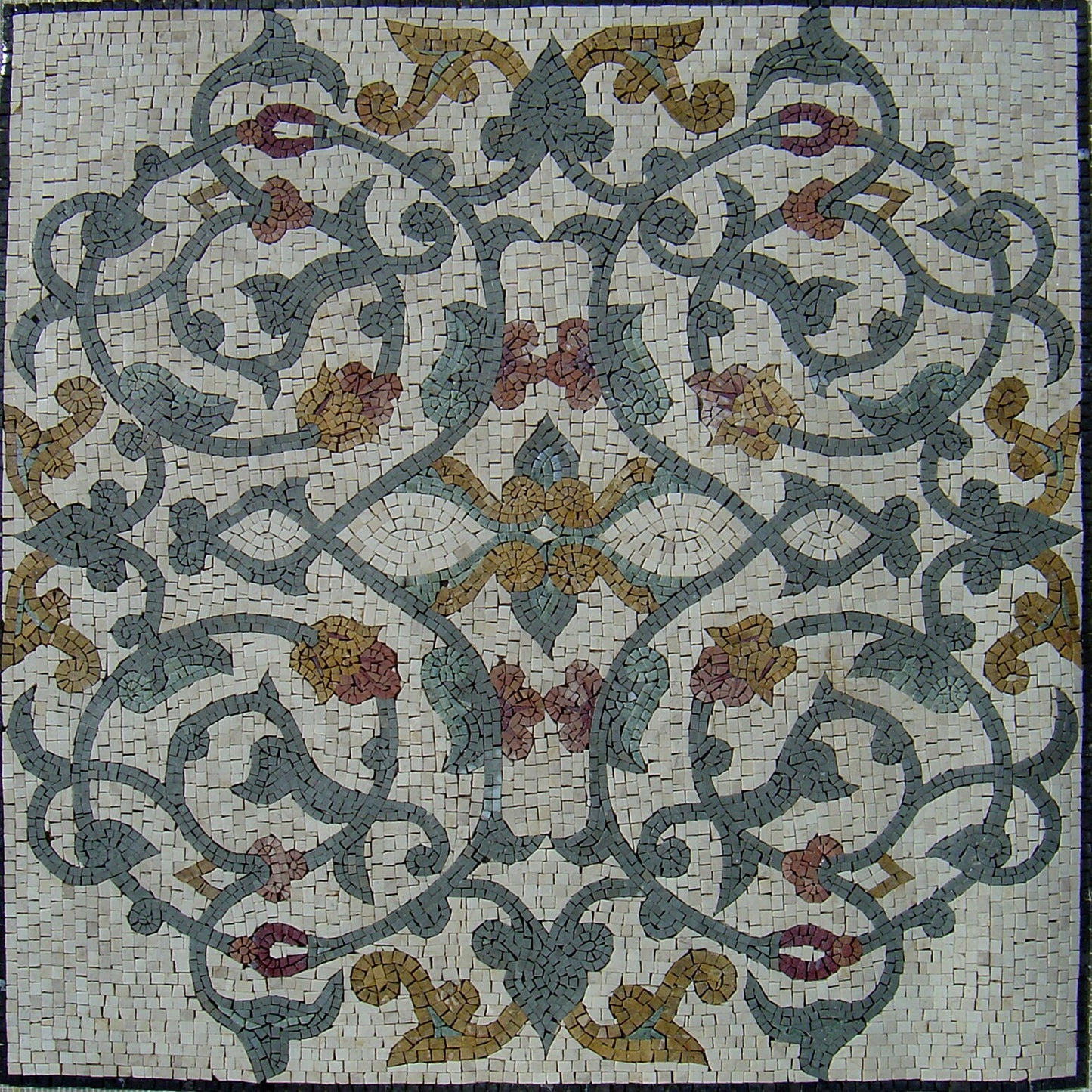 40" Handmade Marble Mosaic Square Floor Interior Home Décor Art Tile Stone.