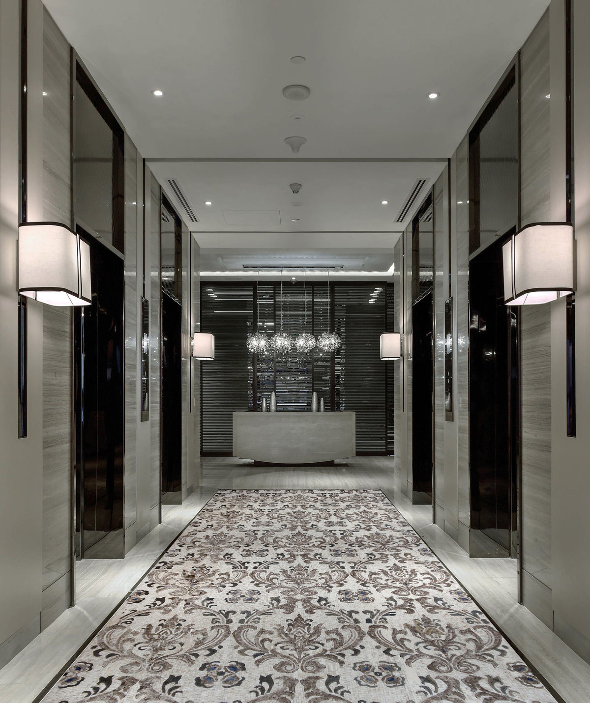 Handmade Marble Mosaic Tile Rug: Floral Art, Home Decor (92” x 64”)