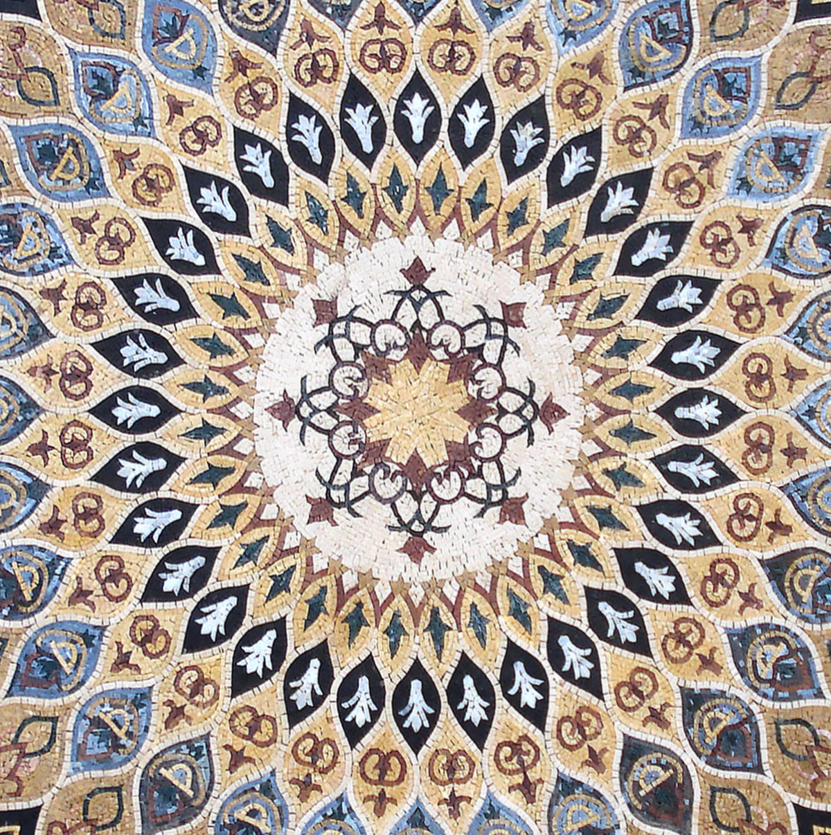CR024 Pattern Area Rug Carpet Marble Mosaic Flooring Tile Art