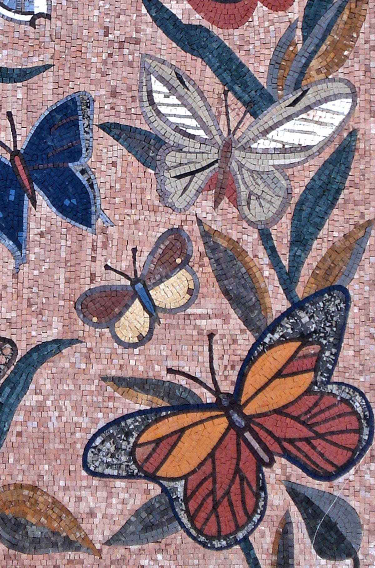BM001 Handmade Marble Mosaic Art Kaleidoscope Butterfly