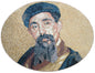 Handmade Man Portrait Mosaic Tile Art: Interior/Outdoor Wall Decor
