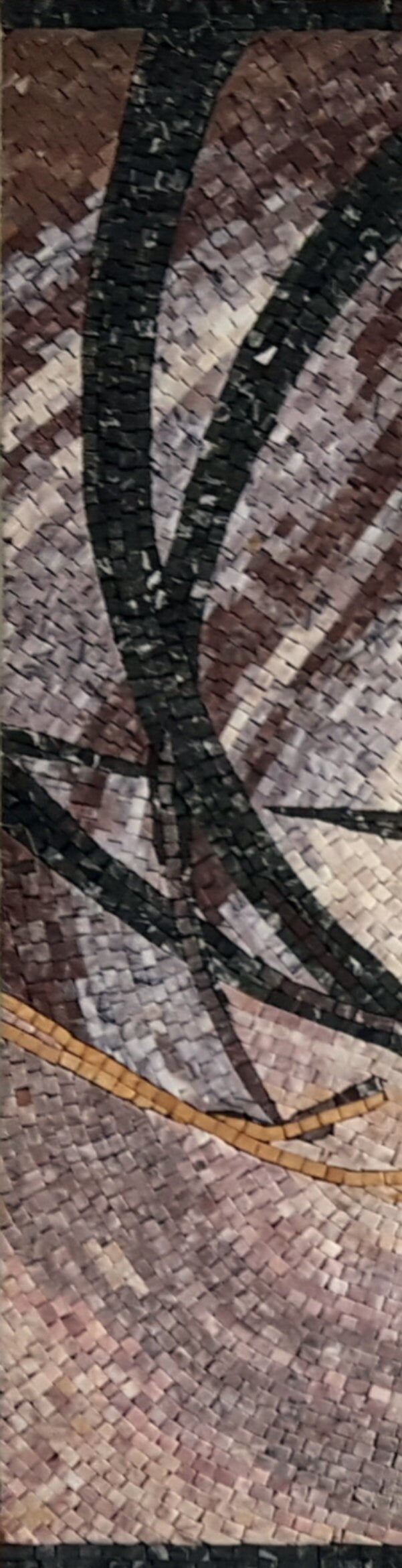 Handmade Abstract Landscape Mosaic Tile Backsplash: Marble Stone Wall Art