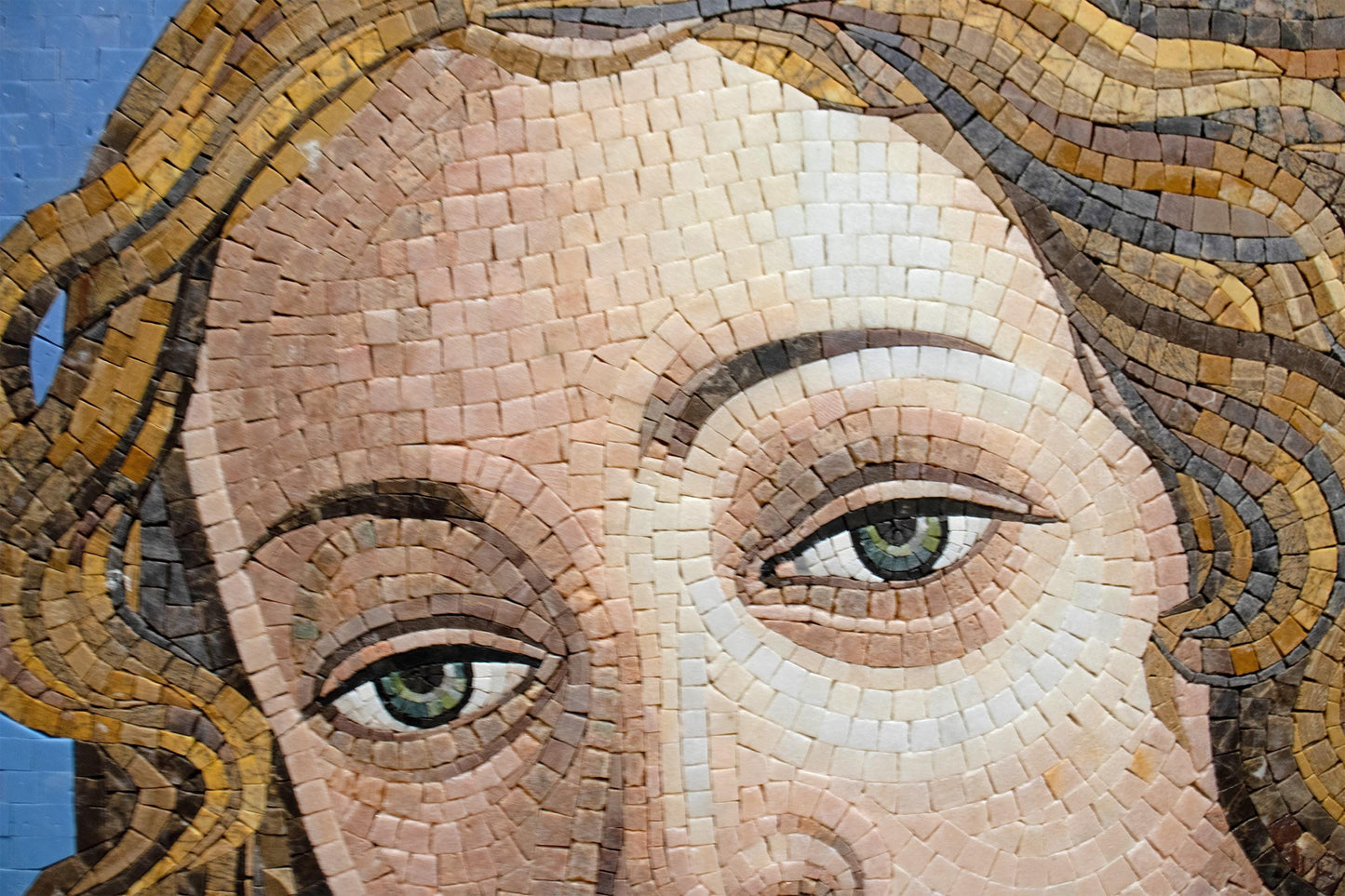 34"x26" Botticelli Venus Mosaic Art –  Renaissance Masterpiece, Framed Wall Decor, Customization available