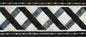 Geometric Mosaic Tile Border: Black and White Line Artwork, 8"