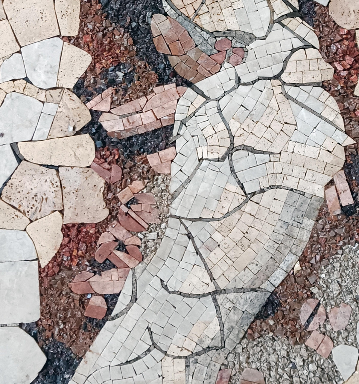 Handmade Mosaic Portrait of Woman Artistic, Wall Mural.