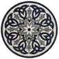 Nautical Marble Mosaic Medallion: Handmade Compass Rose Tile Art (20 inch)