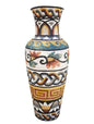 Handmade Floral Mosaic Vase: Natural Stone Art, Kitchen Decor