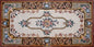 Handmade Marble Mosaic Rug: Floral Stone Inlay (112” x 60")