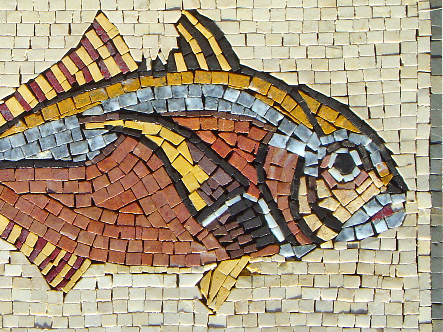 Handmade Fish Mosaic Tile Art: Stone & Marble Backsplash