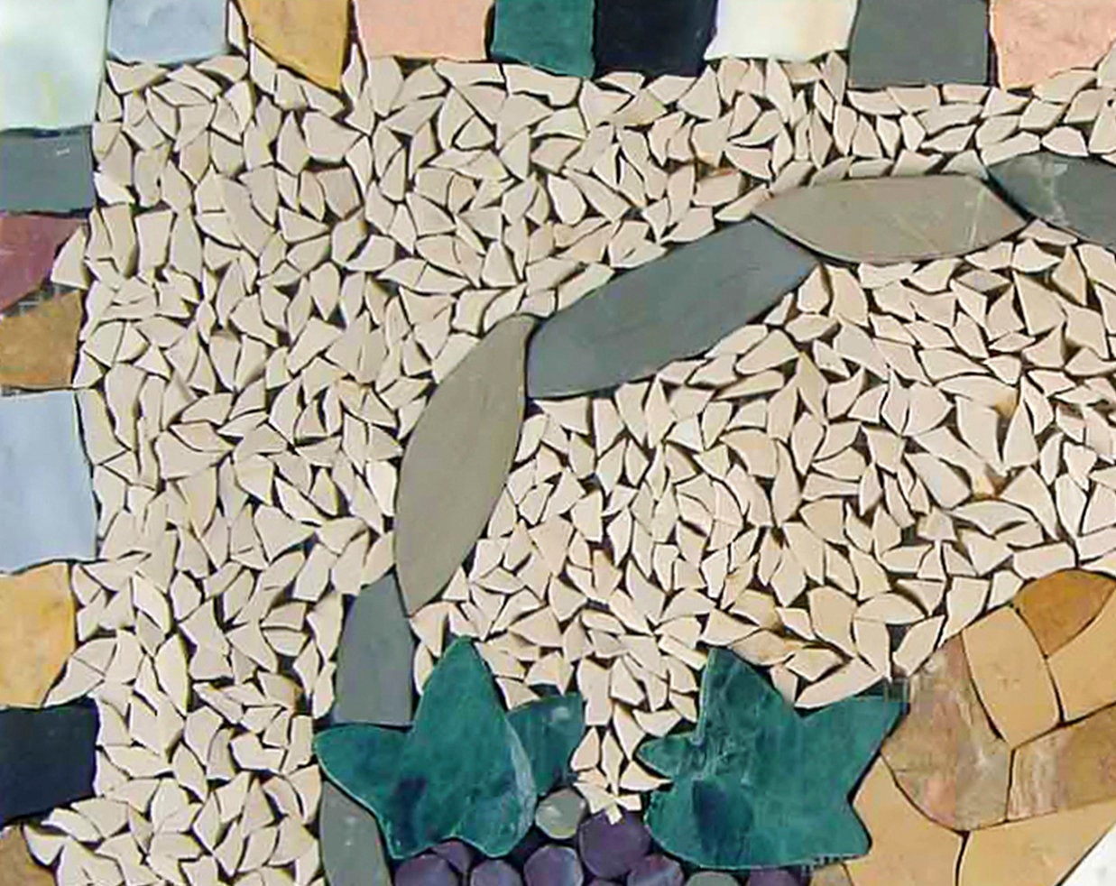 Handmade Wine & Grapes Mosaic Tile Art: Kitchen Backsplash