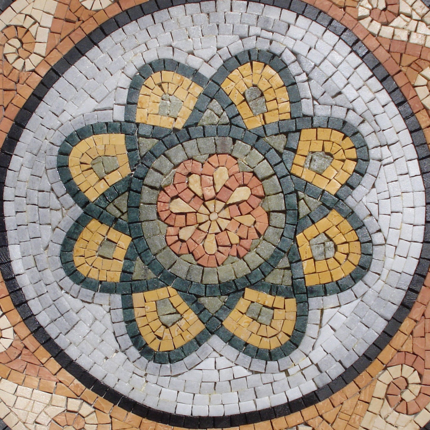Elegant Harmony -20" Handmade Pattern Marble Mosaic Medallion Tile Design Art Décor - Customization available