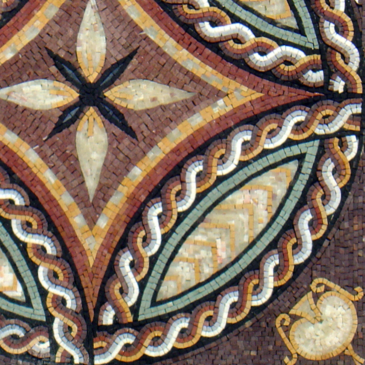 32” MEDALLION MOSAIC TILES | Square Inlay Art Mosaic Tiles For House Warming | Marble For Interior And Outdoor Hallway Entry And Walls
