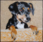 Handmade Labrador Dog Mosaic Tile Art: Pet Portrait (24x24")