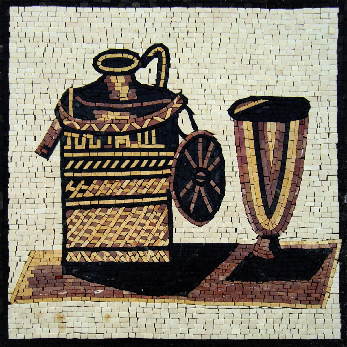 Handmade Marble Mosaic Tile Art: Kitchen Backsplash Decor (20x20)
