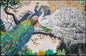 Handmade Peacock Mosaic Tile Art: Indoor/Outdoor Wall Decor (60” x 40")