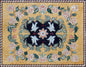 Floral Mosaic Rug: Handmade Marble Stone Floor Covering