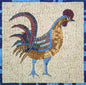 Handmade Rooster Mosaic Tile Art: Kitchen Backsplash or Farm Wall Decor