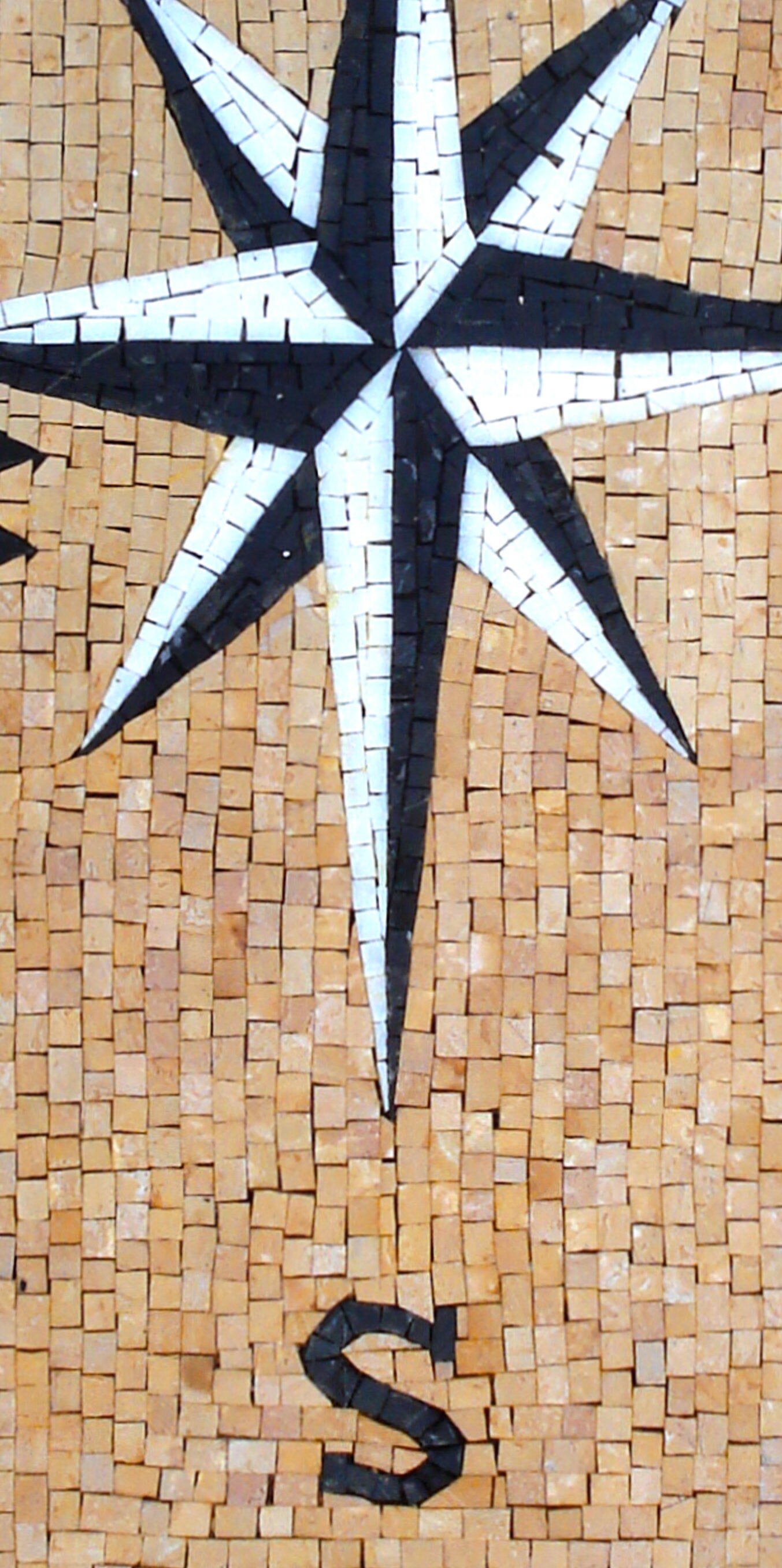 AR002 Nautical Compass Arched Mosaic Wall Art