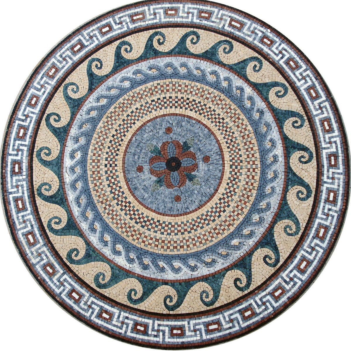 40" Handmade Decorative Medallion wall floor Marble Mosaic Art Stone Tile