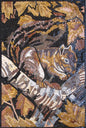 Handmade Squirrel Mosaic Tile Art: Marble Wall Decor (32" x 22")