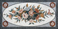 Handmade Marble Stone Rug: Floral Mosaic Carpet (80” x 40")