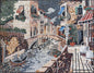 Handmade Venice Mosaic Tile Art: Italian Lake Scene