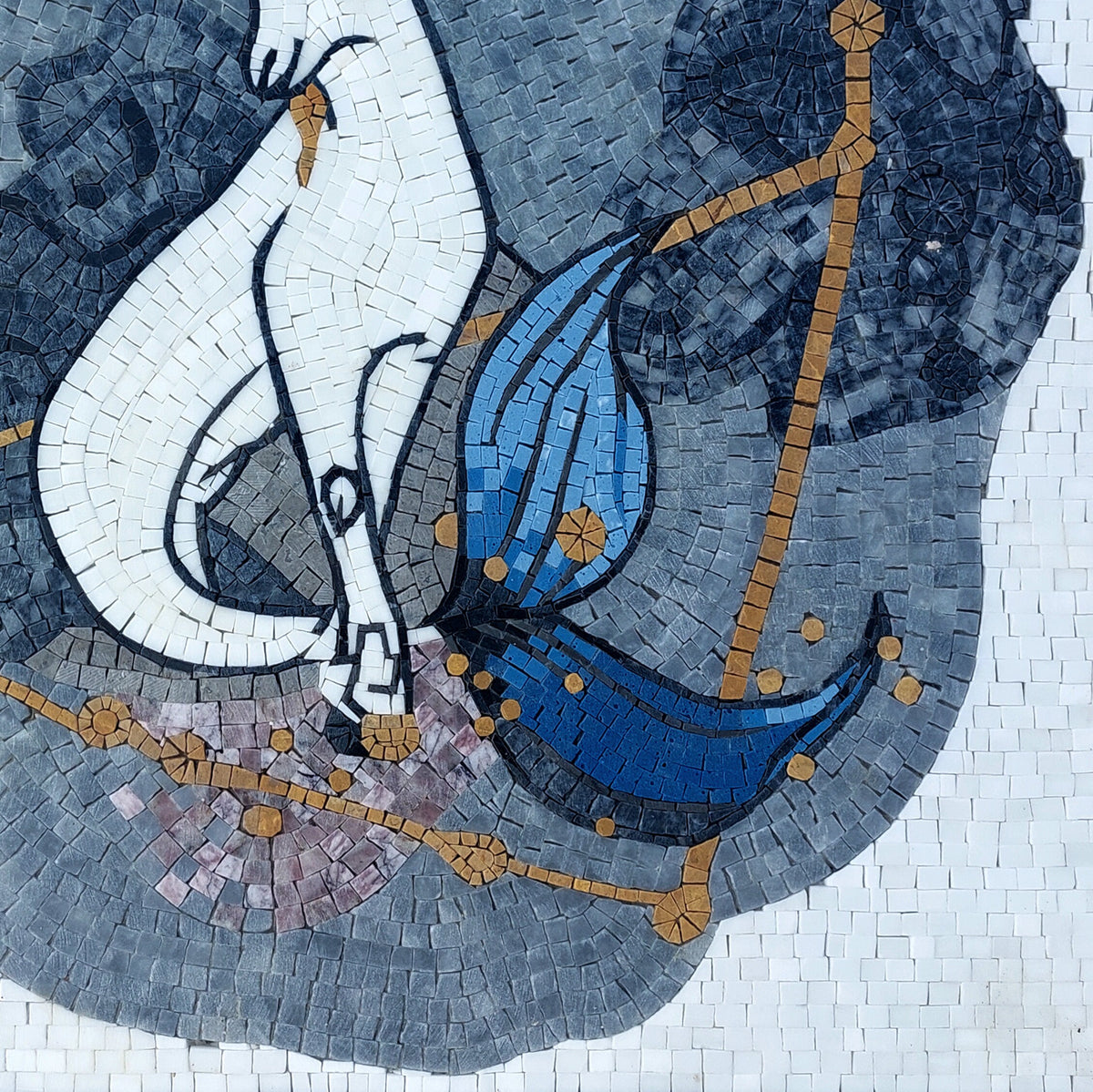 Handmade Capricorn Zodiac Mosaic Tile Art: Home Wall Decor