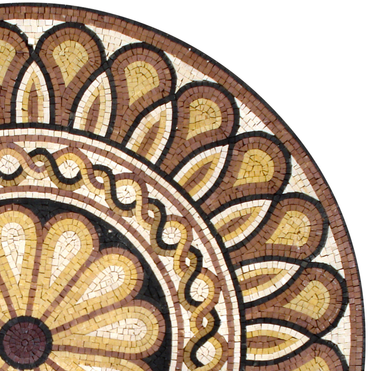 Artistic Harmony - 36-Inch Handmade Pattern Marble Mosaic Medallion - Tile Design Art Décor - Customization available