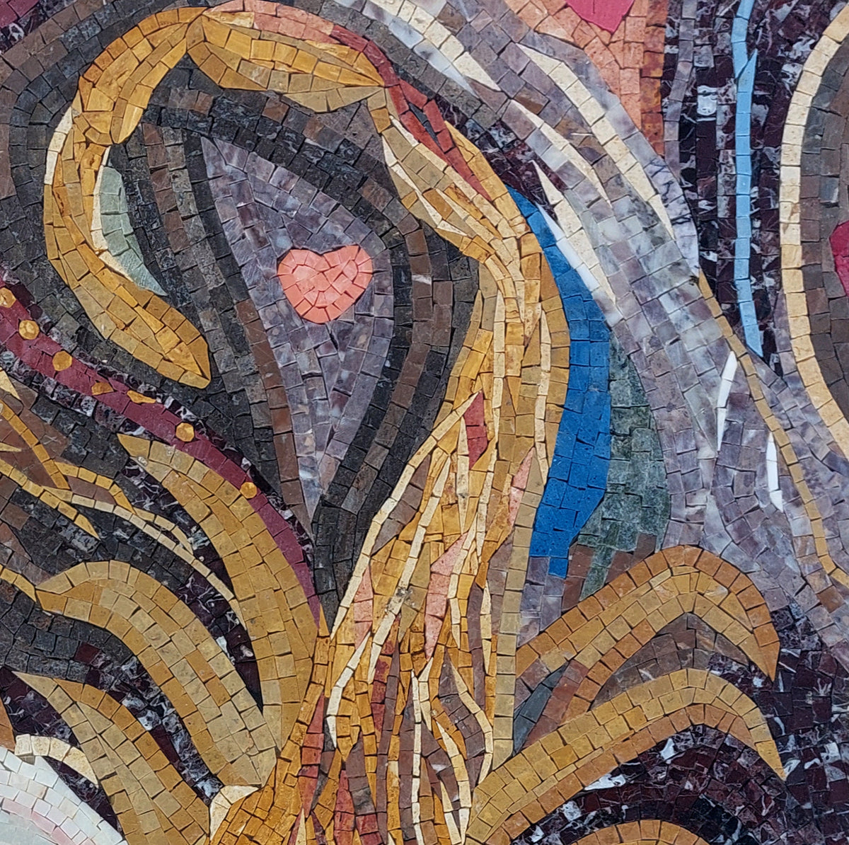 Scorpio Zodiac Mosaic Tile Art: Handmade Marble Wall Decor