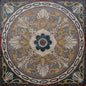 24" x 24" Handmade Geometric Marble Mosaic Inlay – Stone Tile Art - Customization Available