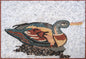 Handmade Duck Mosaic Tile Art: Marble Wall Decor (24" x 16")