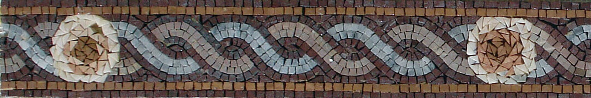 Floral String Art Mosaic Border: Living Room Decor (40x4 Inches)