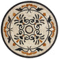 Handmade Marble Mosaic Medallion: 20" Round Tile Art