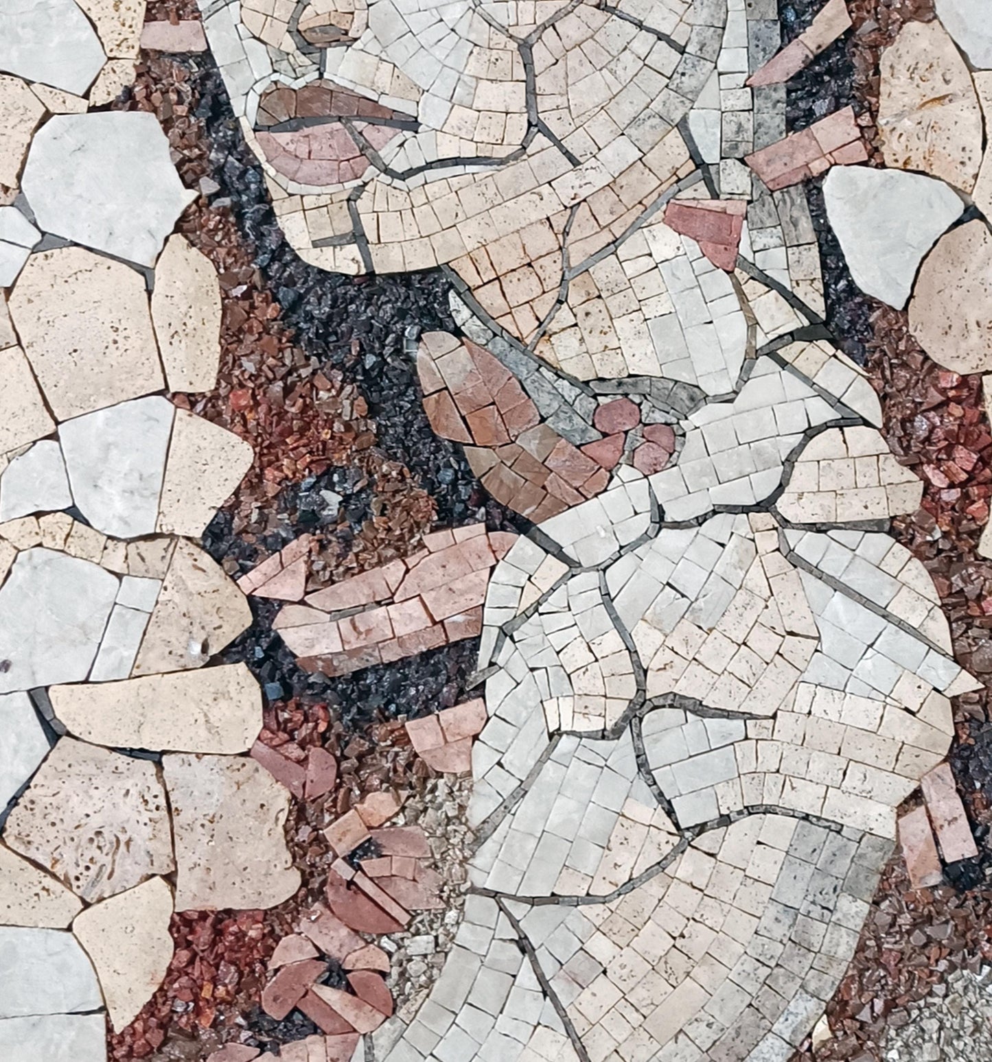Handmade Mosaic Portrait of Woman Artistic, Wall Mural.