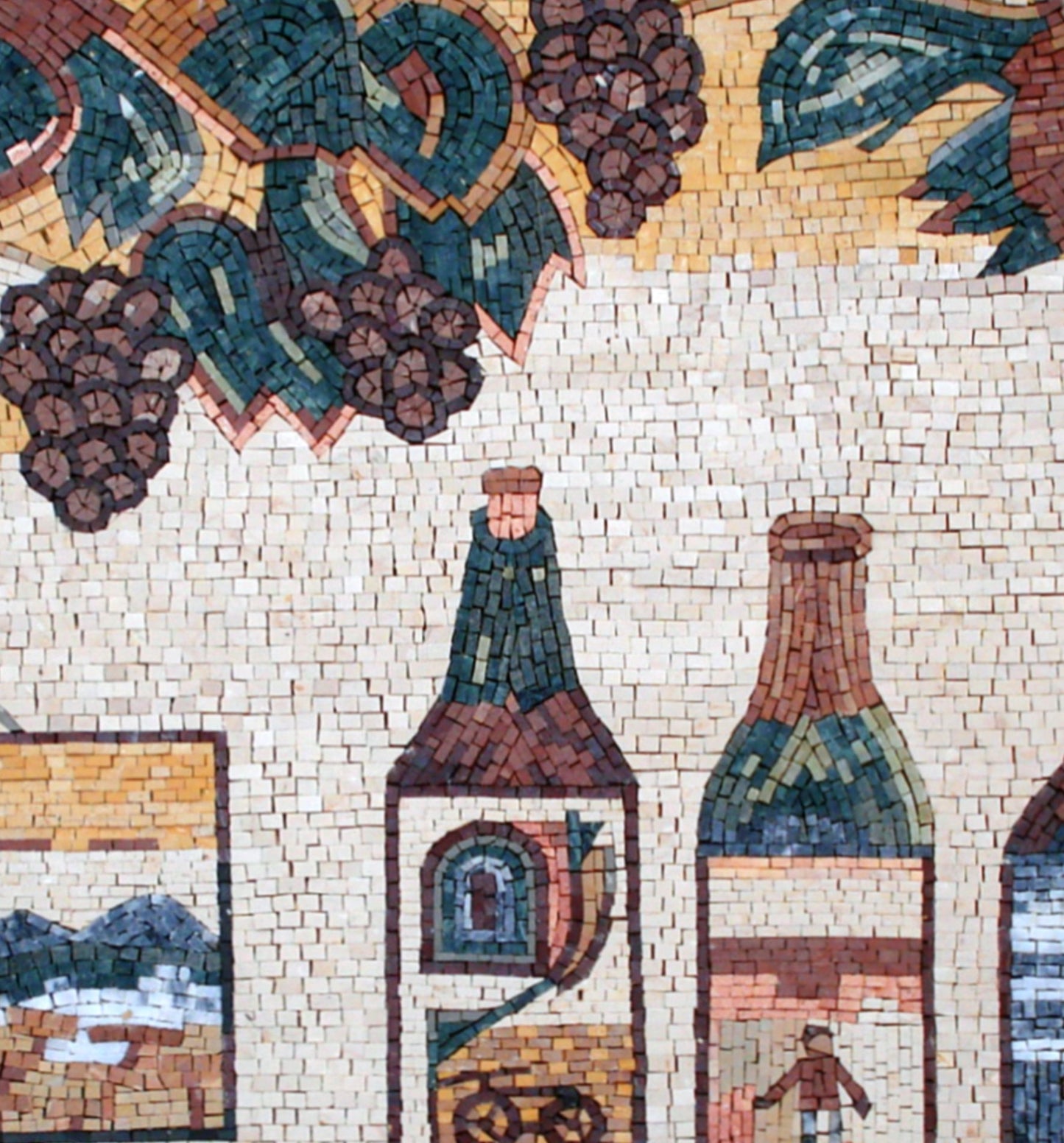 MOSAIC KITCHEN BACKSPLASH - An Evening of Wine and Painting Marble Mosaic Wall Art