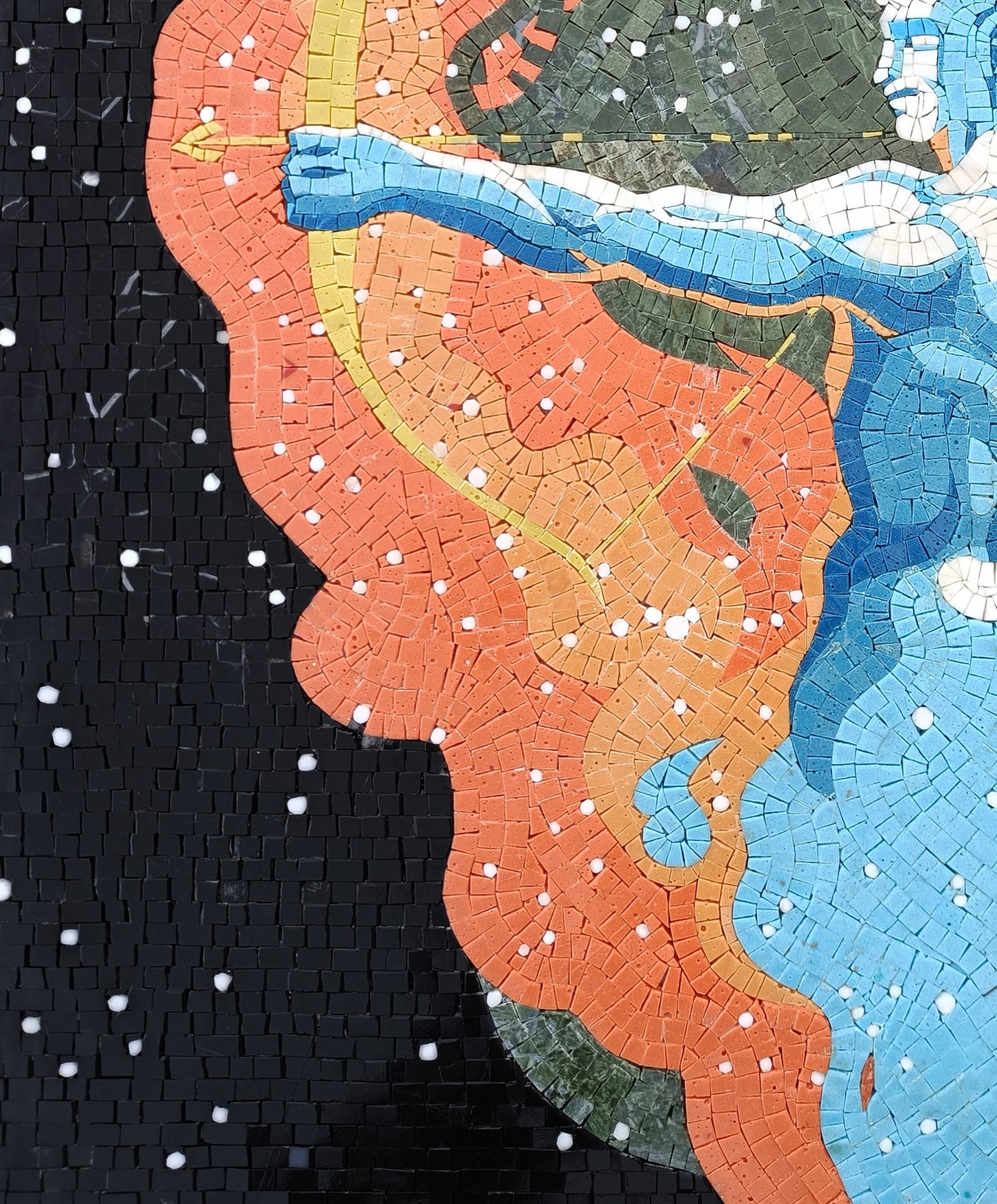 Sagittarius Mosaic Tile Art: Handmade Zodiac Wall Decor