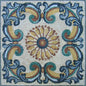 40" Floral Marble Mosaic Tile: Handcrafted Medallion