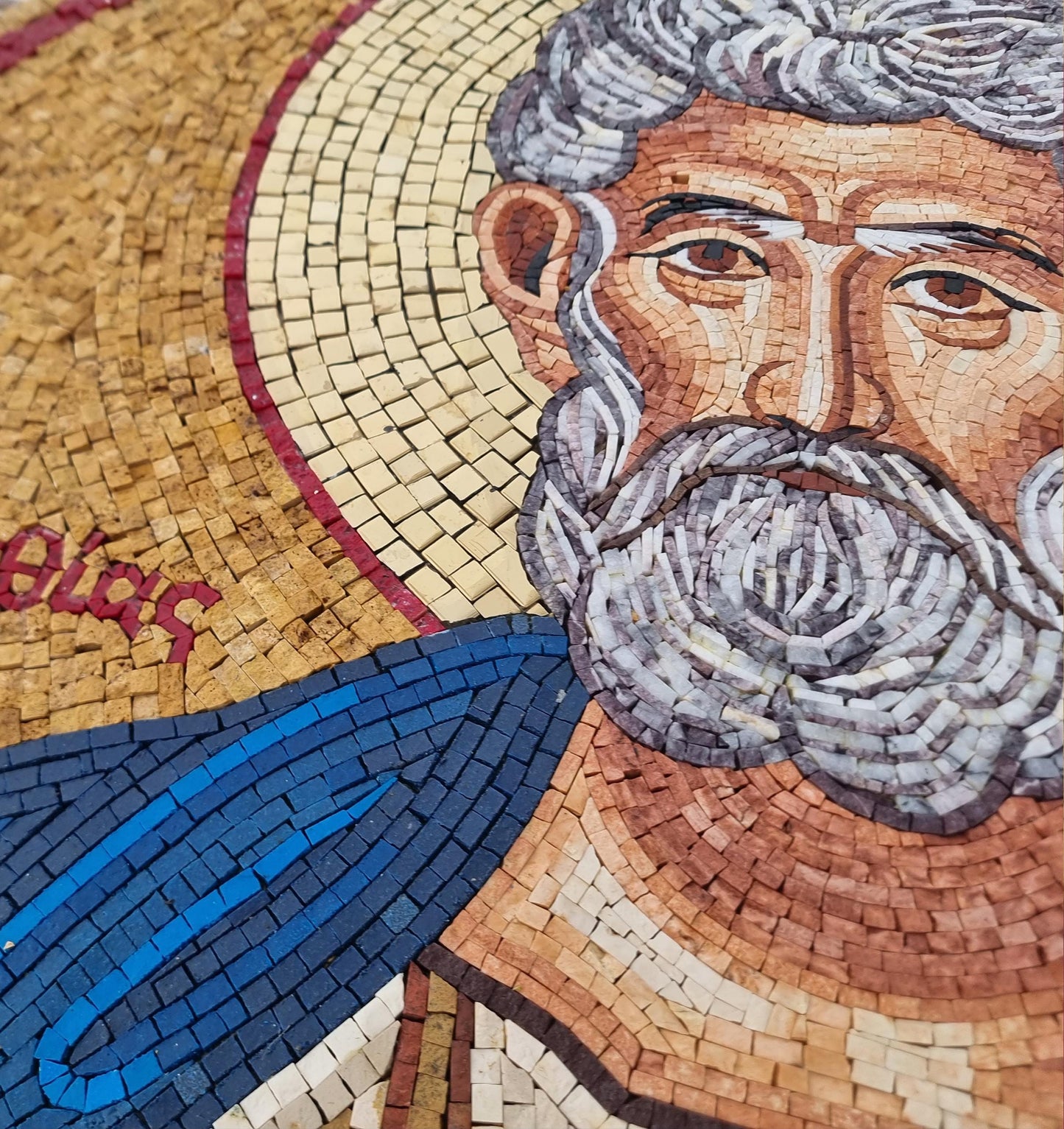 Custom Jesus Christ Round Mosaic Wall Art - Religious Home Decor, Customization available